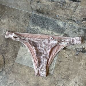 Vitamin A Blush Snake Print Bikini Bottom